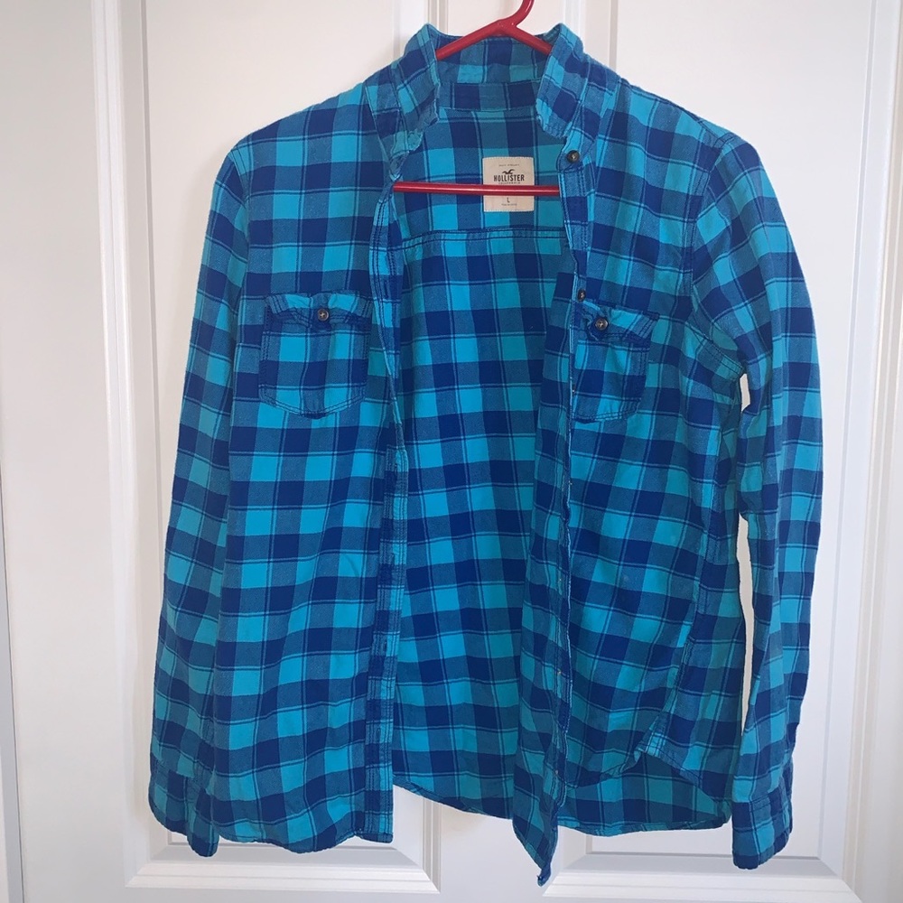 💓Cobalt Blue Hollister Flannel